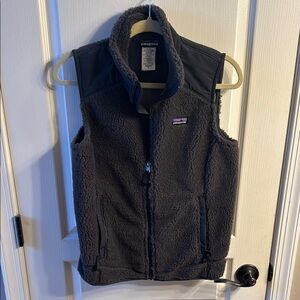 Patagonia Dark Gray with Black trim Fleece Vest